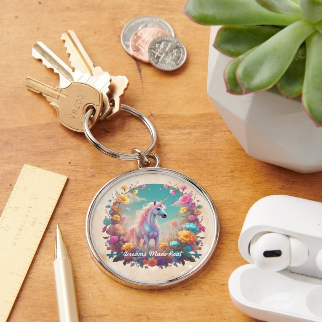 "Enchanted Unicorn Realm" Keychain (Desk)