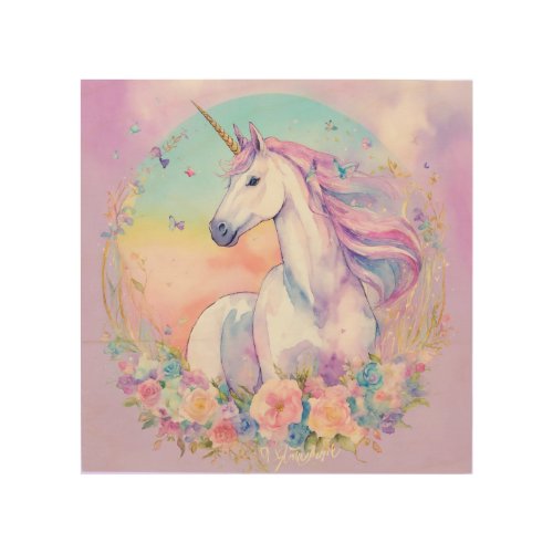 Enchanted Unicorn Wooden Wall Art Wood Wall Art