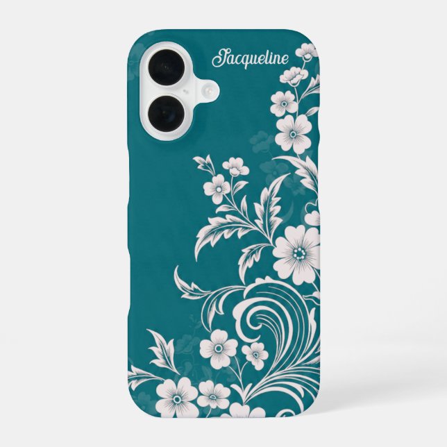 Enchanted Verdant Blooms iPhone Case (Back)