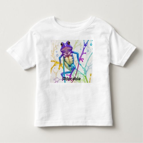 Enchanted Vibrant Dancing Frog Toddler T_shirt