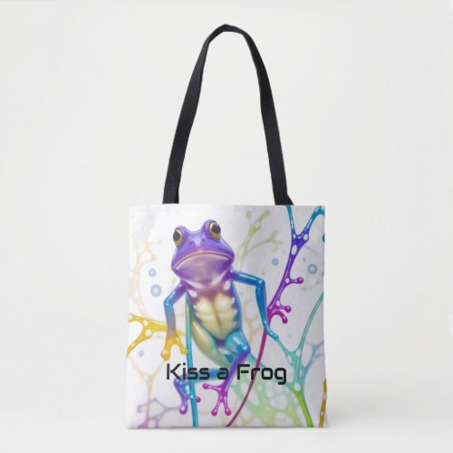 Enchanted Vibrant Dancing Frog Tote Bag