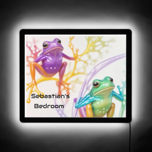 Enchanted Vibrant Frog Hop LED Sign