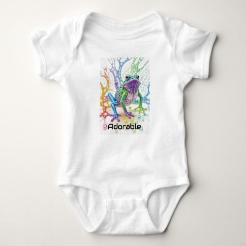 Enchanted Vibrant Happy Frog Baby Bodysuit