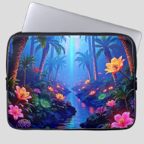 Enchanted Vibrant River Forest Dream Laptop Sleeve