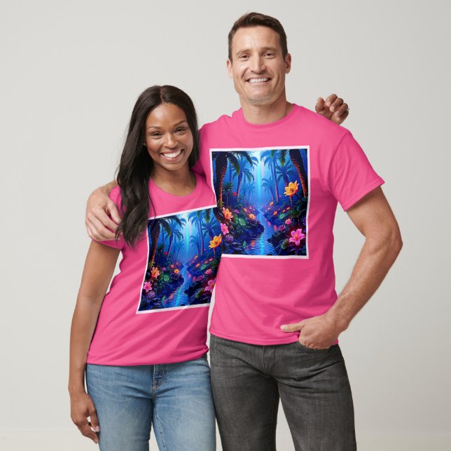 Enchanted Vibrant River Forest Dream T-Shirt (Unisex)