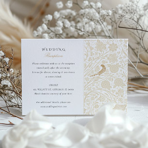 Enchanted Victorian Floral Wedding Reception Card