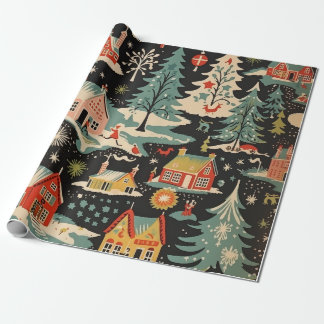 Enchanted Village Festive Gift Wrapping Paper