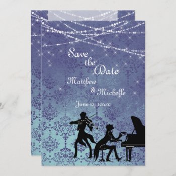 Enchanted Vintage Classical Music Save The Date Invitation by SilhouetteCollection at Zazzle