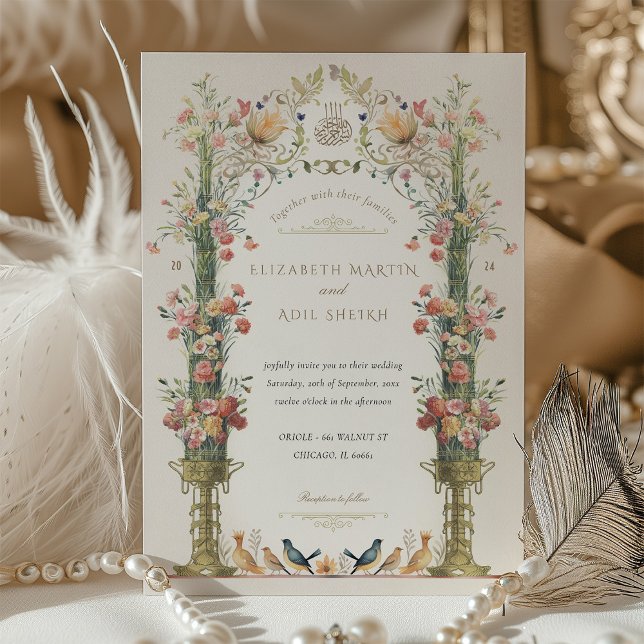 Enchanted Vintage Garden Islamic Wedding Invitation (Creator Uploaded)