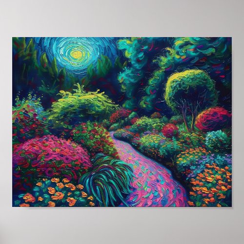 Enchanted Vortex A Whimsical Path Through Nature Poster
