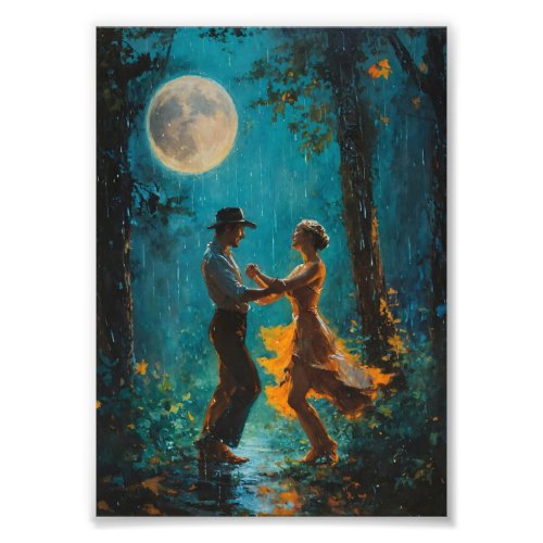 Enchanted Waltz Couple Dancing in the Forest Wal Photo Print