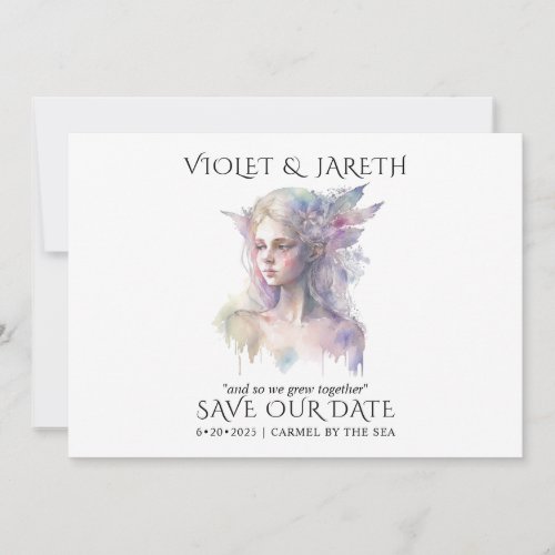 Enchanted Wedding Woodland Fairy Save The Date