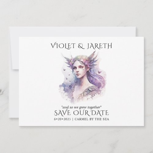 Enchanted Wedding Woodland Forest Fairy Save The Date