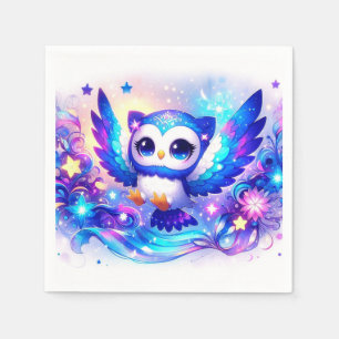 Enchanted Whimsical Owl Baby Shower Napkins