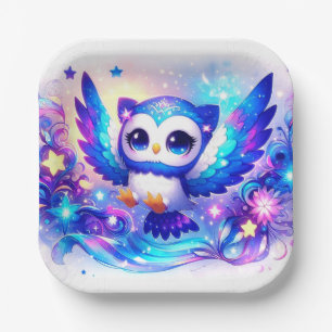 Enchanted Whimsical Owl Baby Shower Paper Plates