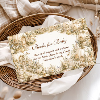 Enchanted White Pumpkin Village Books for Baby Enclosure Card