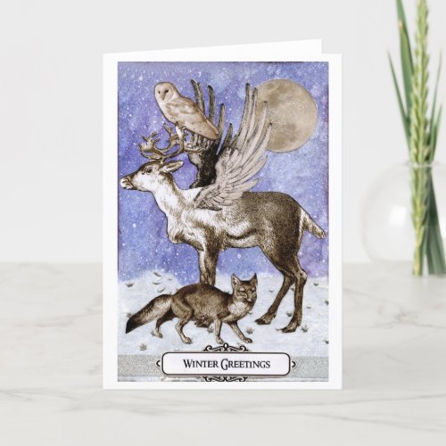 Enchanted Wildlife Winter Greetings Card