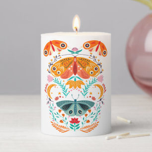 Enchanted Wings Magical Moth Butterfly Pillar Candle