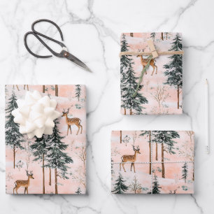 Enchanted Winter Forest Wrapping Paper Sheets
