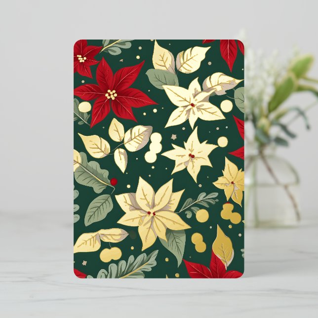 Enchanted Winter Gardens Photo Foil Holiday Card (Standing Front)