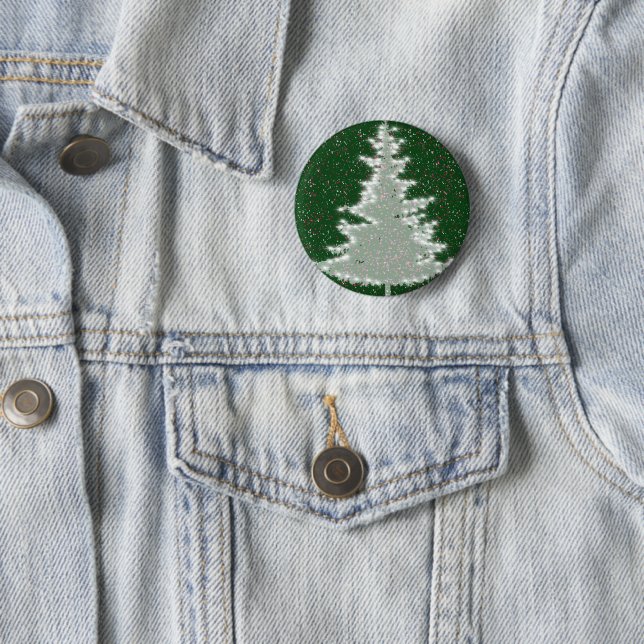 Enchanted Winter Glow Christmas Tree Button (In Situ)