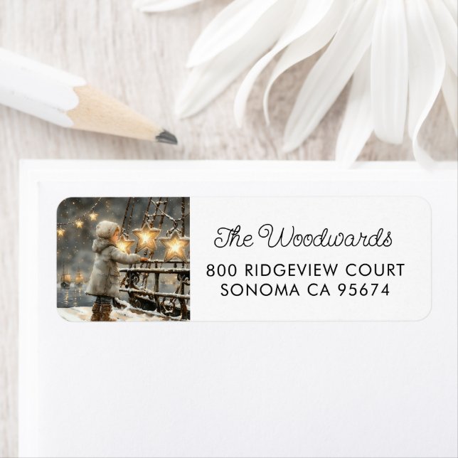 Enchanted Winter Holiday Return Address Label (Insitu)