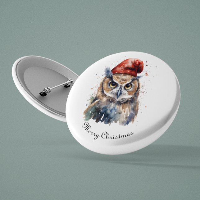 Enchanted Winter Owl, custom Button (Creator Uploaded)