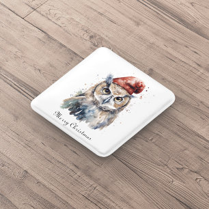 Enchanted Winter Owl, custom Button