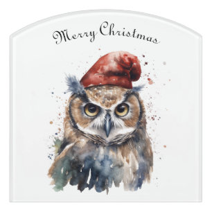 Enchanted Winter Owl, custom Door Sign