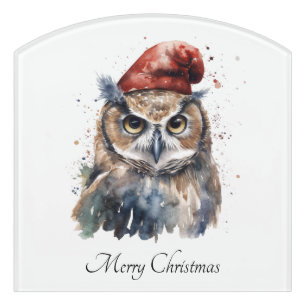 Enchanted Winter Owl, custom Door Sign