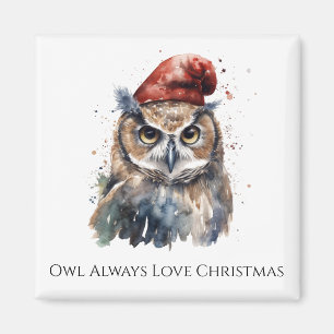 Enchanted Winter Owl, custom Magnet