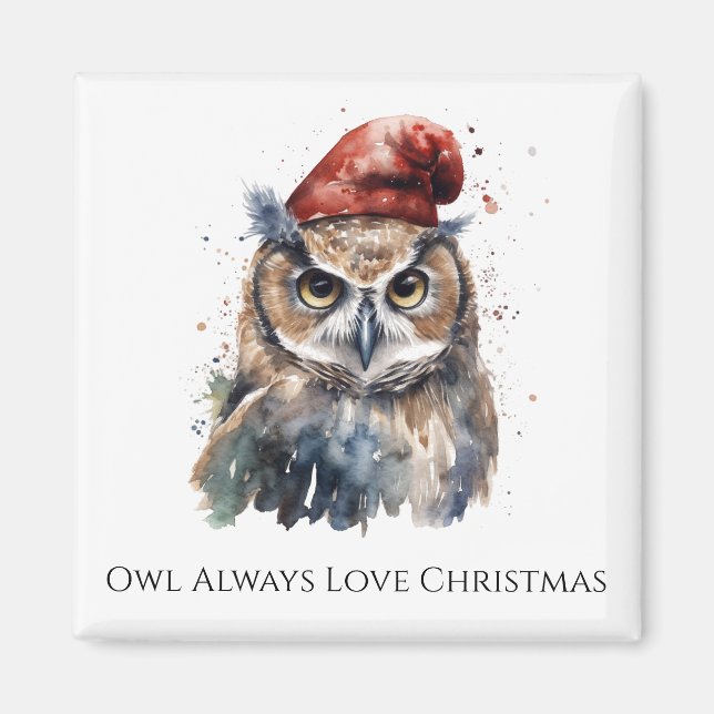 Enchanted Winter Owl, custom Magnet (Front)