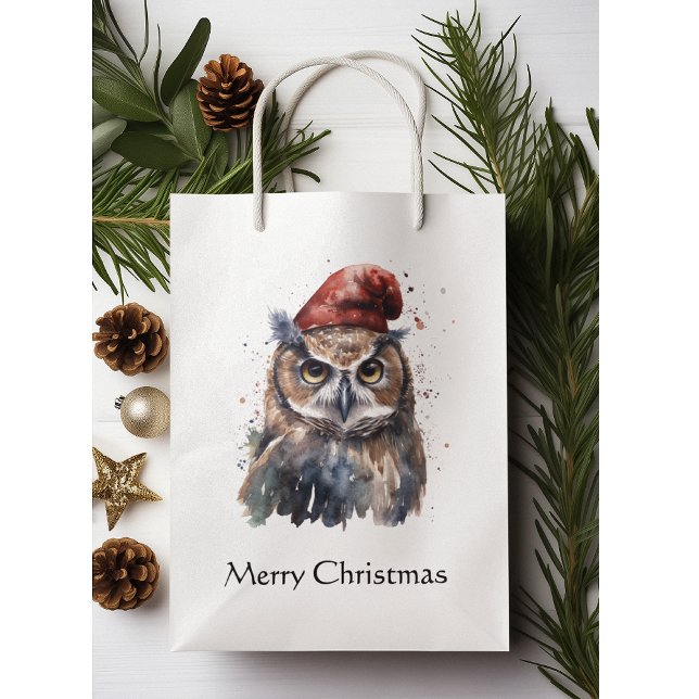 Enchanted Winter Owl, custom Medium Gift Bag (Creator Uploaded)