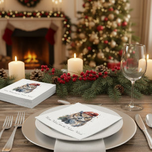 Enchanted Winter Owl, custom Napkins