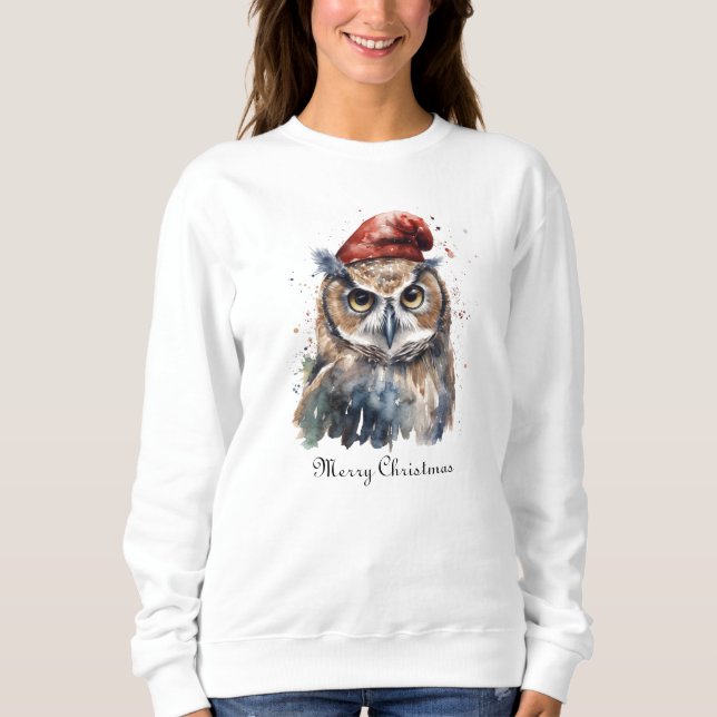 Enchanted Winter Owl, custom Sweatshirt (Front)