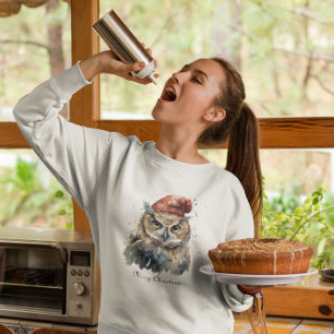 Enchanted Winter Owl, custom Sweatshirt
