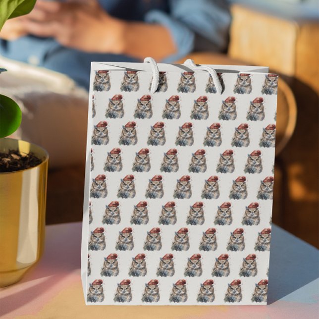 Enchanted Winter Owl Large Gift Bag (Creator Uploaded)
