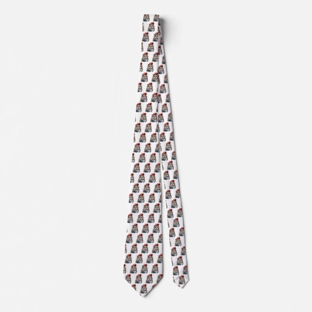 Enchanted Winter Owl Neck Tie (Front)