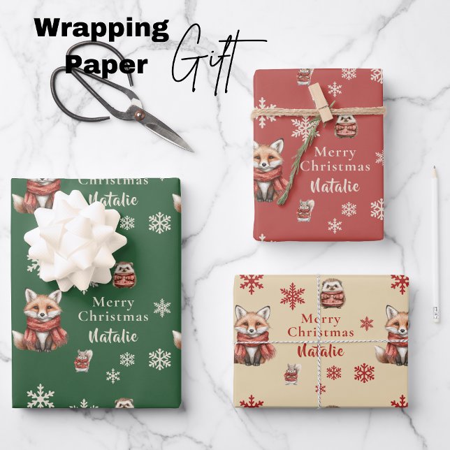 Enchanted Winter Tales Fox Christmas Wrapping Paper Sheets (Enchanted Winter Tales Fox Christmas Wrapping Paper Sheets)