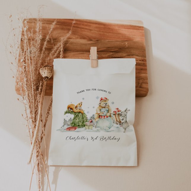 Enchanted Winter Woodland | Birthday Favor Bag (Creator Uploaded)