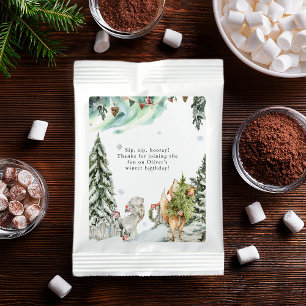 Enchanted Winter Woodland Birthday Hot Chocolate Drink Mix