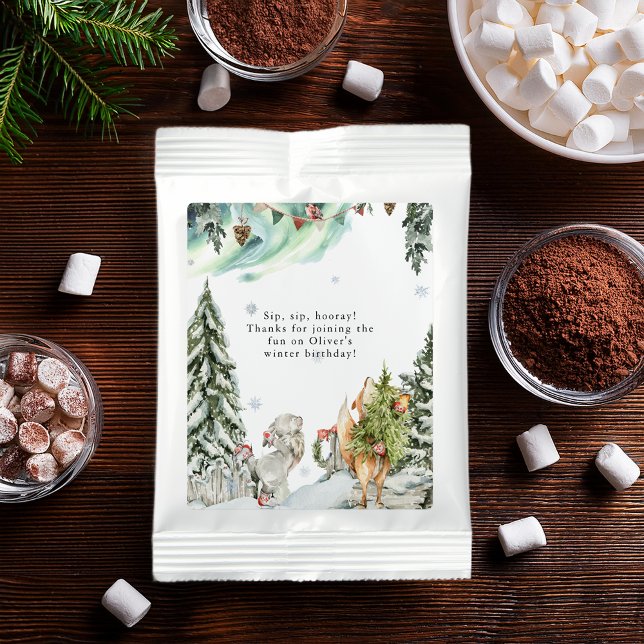 Enchanted Winter Woodland Birthday Hot Chocolate Drink Mix (Creator Uploaded)