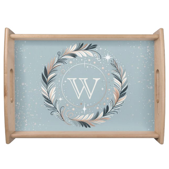 Enchanted Winter Wreath Serving Tray (Front)
