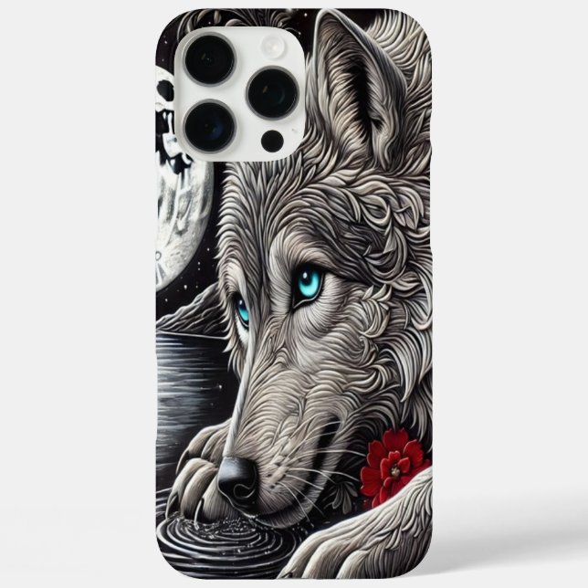 Enchanted Wolf and Reflection Case-Mate iPhone Case (Back)
