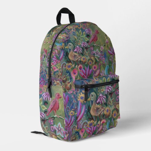 enchanted wood printed backpack