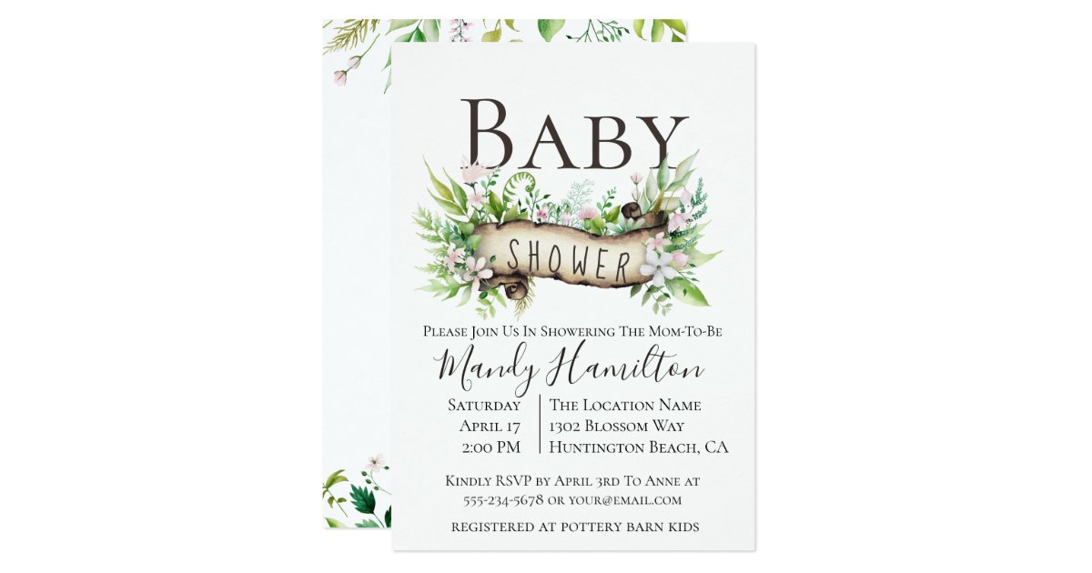 Enchanted Woodland Baby Shower Invitation | Zazzle.com