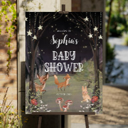 Enchanted Woodland Baby Shower Welcome Sign