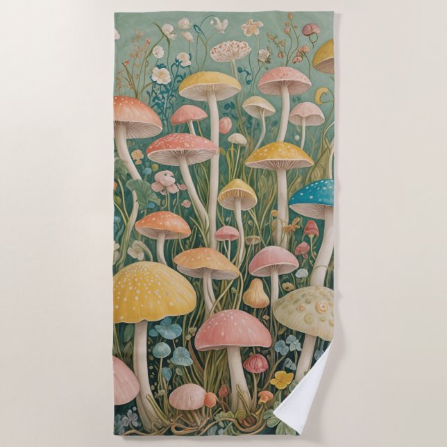 Enchanted Woodland Beach Towel (Front)