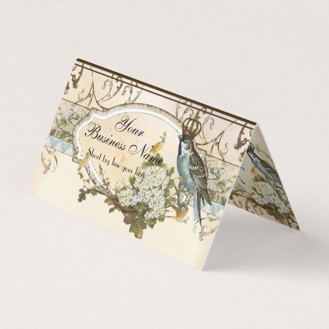 Enchanted Woodland Birds Advertising Business Card (Front)