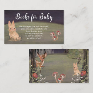 Enchanted Woodland Books for Baby Shower Card